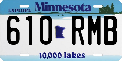 MN license plate 610RMB