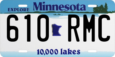 MN license plate 610RMC