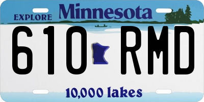 MN license plate 610RMD