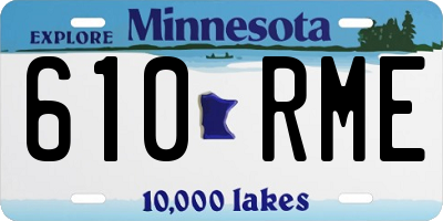 MN license plate 610RME