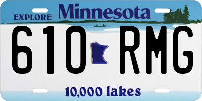 MN license plate 610RMG