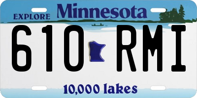 MN license plate 610RMI