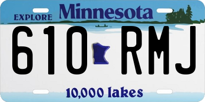 MN license plate 610RMJ
