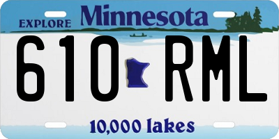 MN license plate 610RML