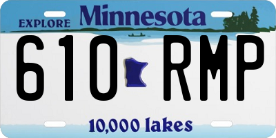 MN license plate 610RMP