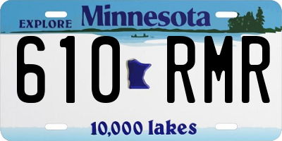 MN license plate 610RMR