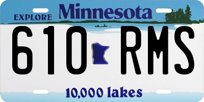 MN license plate 610RMS