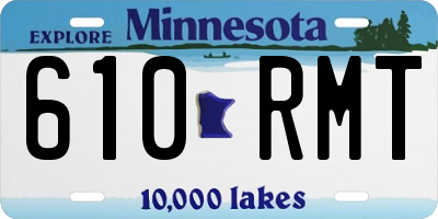 MN license plate 610RMT