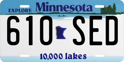 MN license plate 610SED