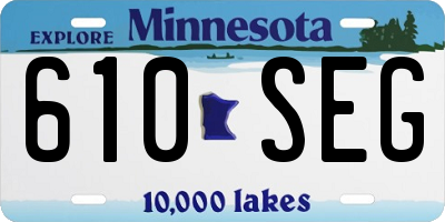MN license plate 610SEG