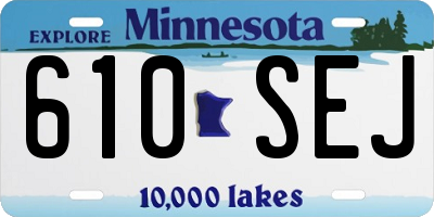 MN license plate 610SEJ