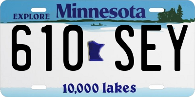 MN license plate 610SEY