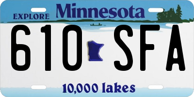 MN license plate 610SFA