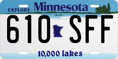 MN license plate 610SFF