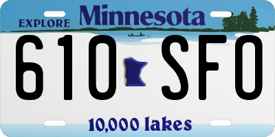 MN license plate 610SFO