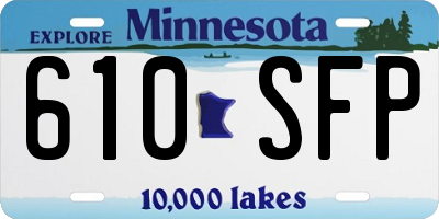 MN license plate 610SFP