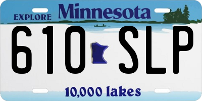 MN license plate 610SLP