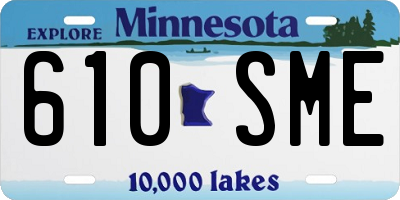 MN license plate 610SME