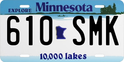 MN license plate 610SMK