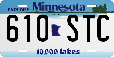 MN license plate 610STC