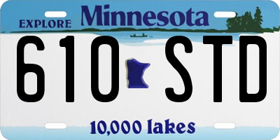 MN license plate 610STD