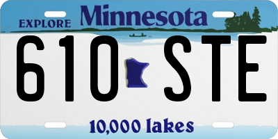 MN license plate 610STE