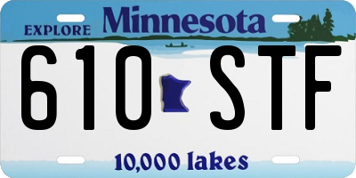 MN license plate 610STF