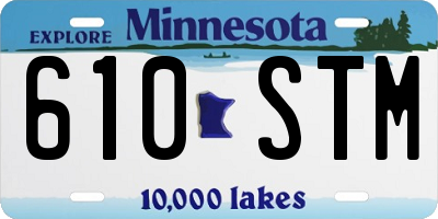 MN license plate 610STM