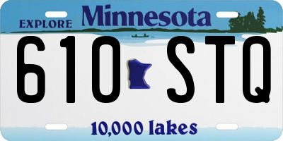 MN license plate 610STQ