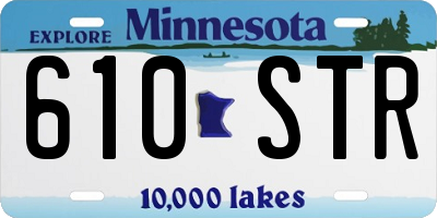 MN license plate 610STR