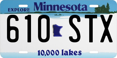 MN license plate 610STX