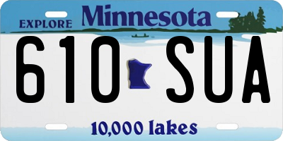 MN license plate 610SUA