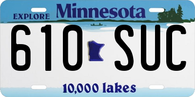 MN license plate 610SUC