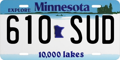 MN license plate 610SUD