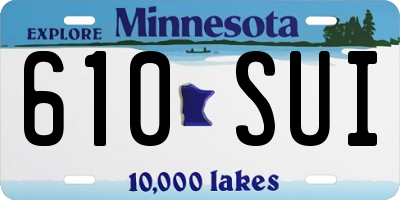 MN license plate 610SUI