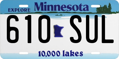 MN license plate 610SUL