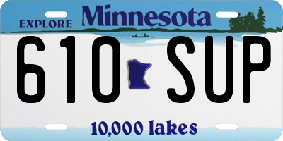MN license plate 610SUP