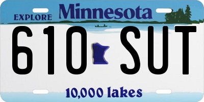 MN license plate 610SUT