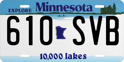 MN license plate 610SVB