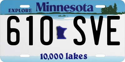 MN license plate 610SVE