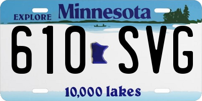 MN license plate 610SVG