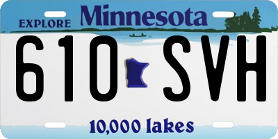 MN license plate 610SVH