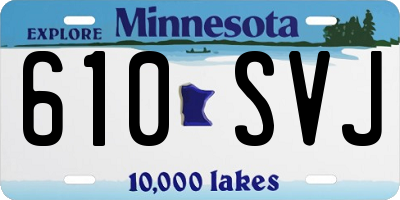MN license plate 610SVJ