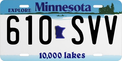 MN license plate 610SVV