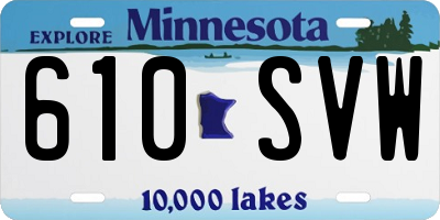 MN license plate 610SVW