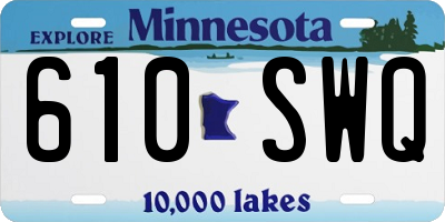MN license plate 610SWQ