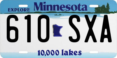 MN license plate 610SXA