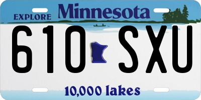MN license plate 610SXU