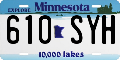 MN license plate 610SYH