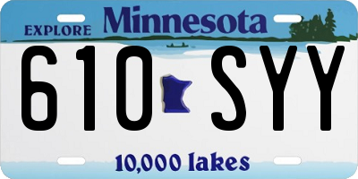 MN license plate 610SYY